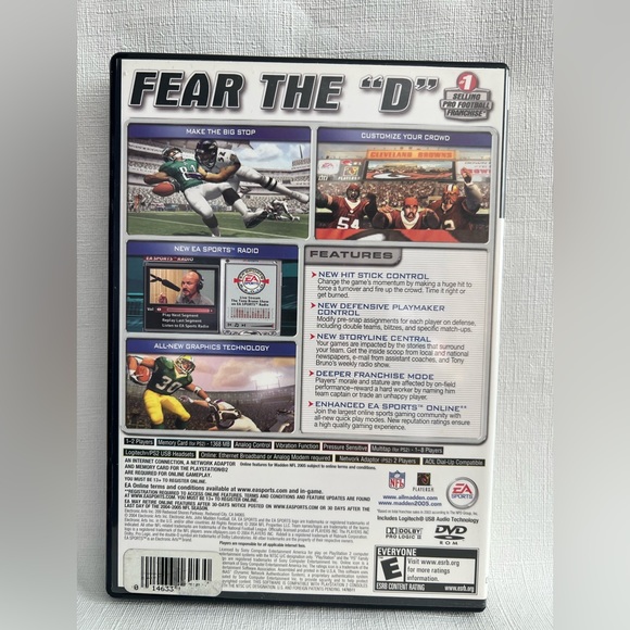 Madden NFL 2005 Sony PS2 Game - Picture 2 of 3